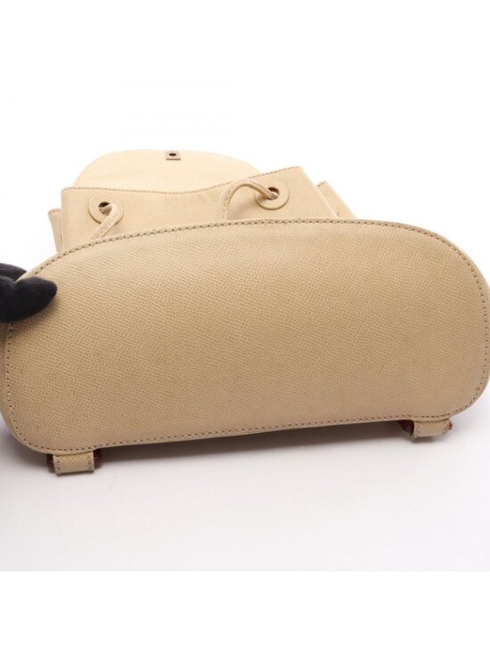 Chanel Backpack CC Logo Light Beige Caviar Leather main image 4